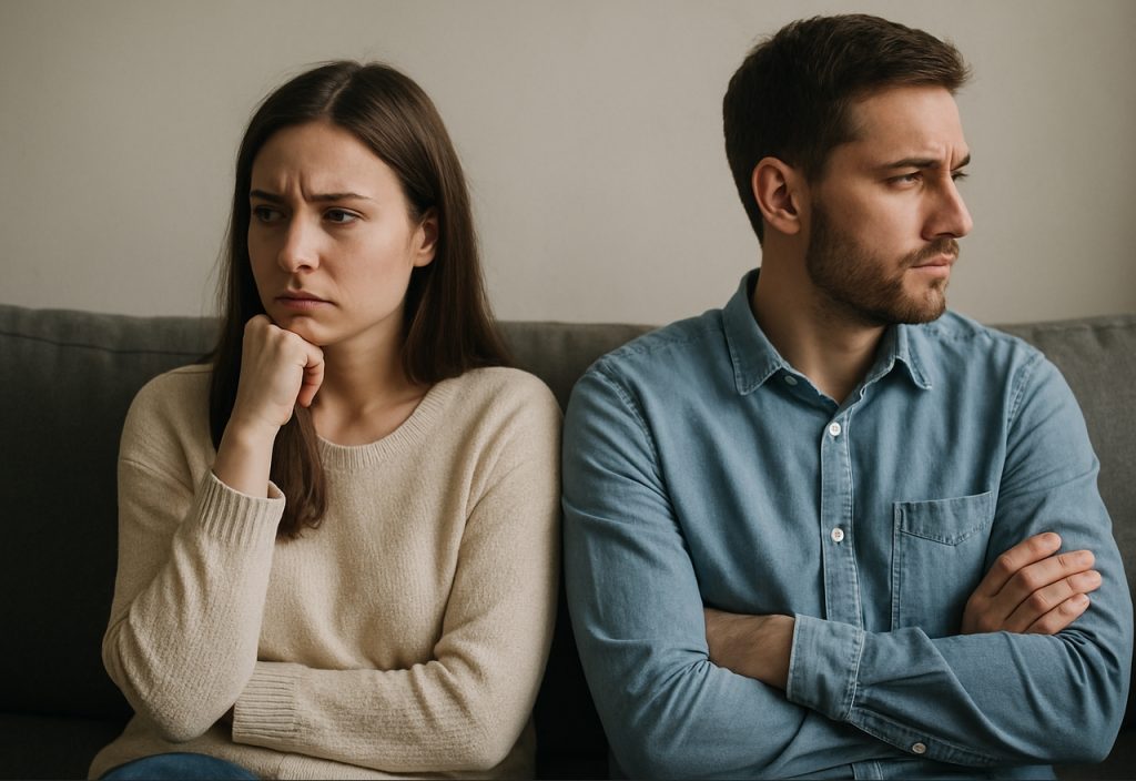 couple having emotional distance